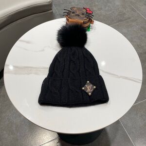 Black Knit Beanie Hat